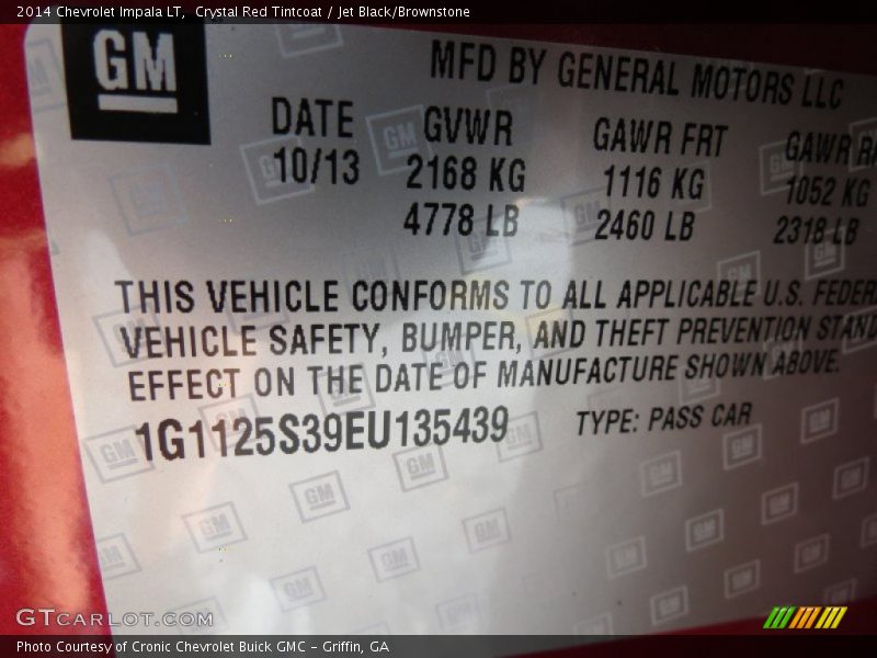 Crystal Red Tintcoat / Jet Black/Brownstone 2014 Chevrolet Impala LT