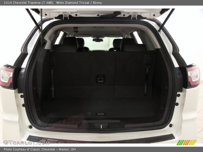 White Diamond Tricoat / Ebony 2014 Chevrolet Traverse LT AWD