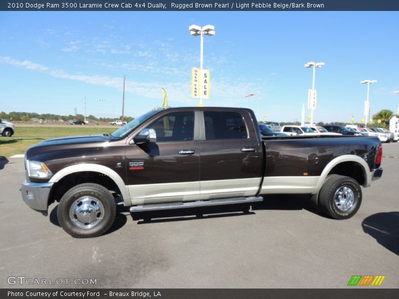 Rugged Brown Pearl / Light Pebble Beige/Bark Brown 2010 Dodge Ram 3500 Laramie Crew Cab 4x4 Dually