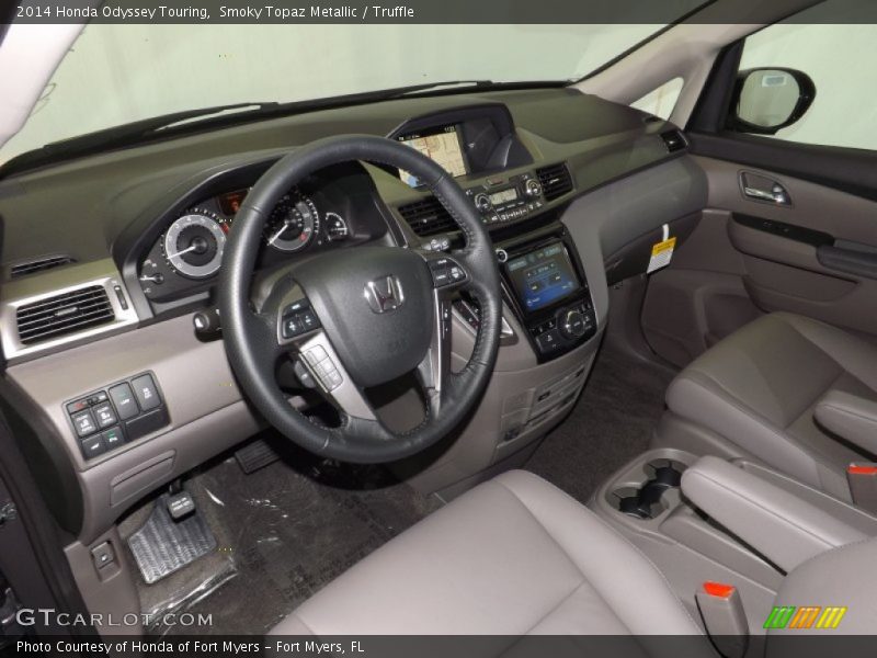 Smoky Topaz Metallic / Truffle 2014 Honda Odyssey Touring