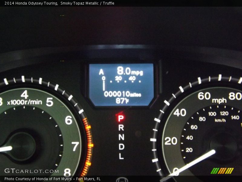 Smoky Topaz Metallic / Truffle 2014 Honda Odyssey Touring