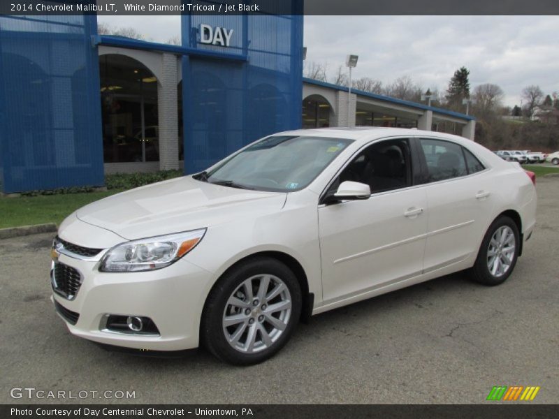 White Diamond Tricoat / Jet Black 2014 Chevrolet Malibu LT