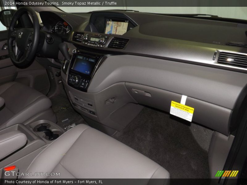 Smoky Topaz Metallic / Truffle 2014 Honda Odyssey Touring