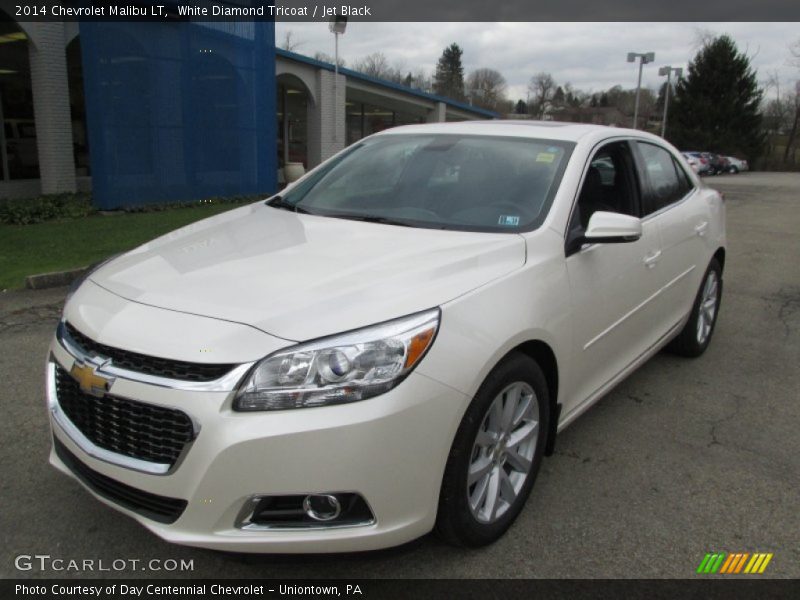 White Diamond Tricoat / Jet Black 2014 Chevrolet Malibu LT