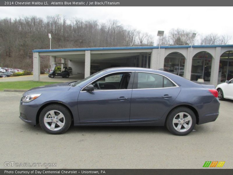 Atlantis Blue Metallic / Jet Black/Titanium 2014 Chevrolet Malibu LS