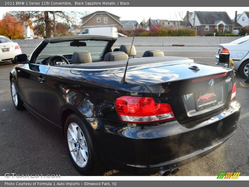 Black Sapphire Metallic / Black 2011 BMW 1 Series 128i Convertible