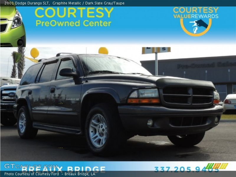 Graphite Metallic / Dark Slate Gray/Taupe 2001 Dodge Durango SLT