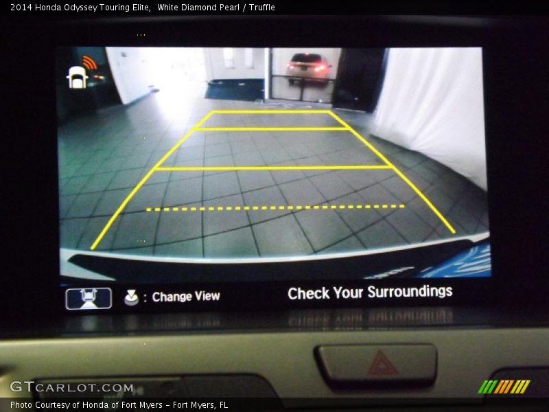 White Diamond Pearl / Truffle 2014 Honda Odyssey Touring Elite