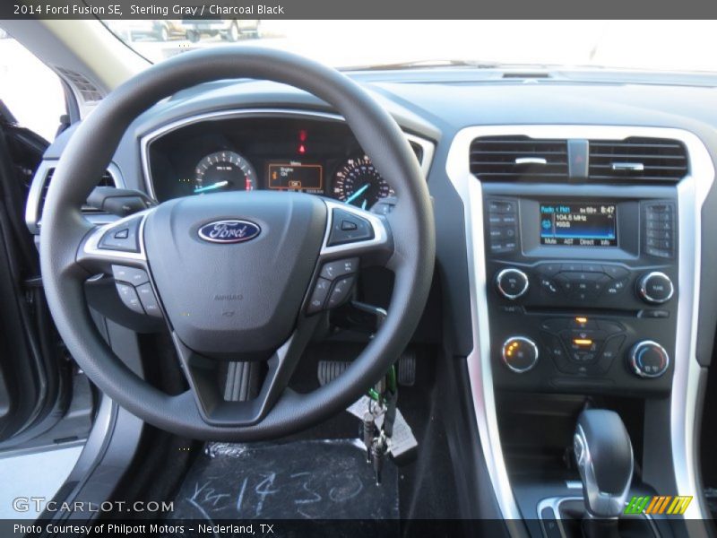 Sterling Gray / Charcoal Black 2014 Ford Fusion SE