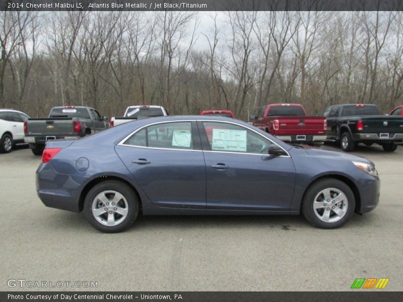 Atlantis Blue Metallic / Jet Black/Titanium 2014 Chevrolet Malibu LS