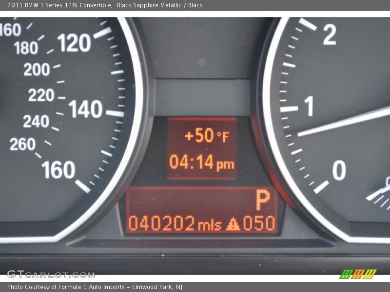 Black Sapphire Metallic / Black 2011 BMW 1 Series 128i Convertible