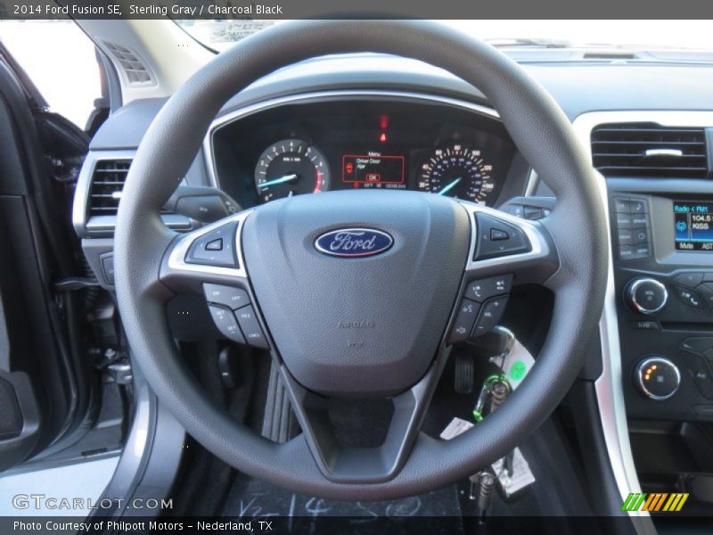 Sterling Gray / Charcoal Black 2014 Ford Fusion SE