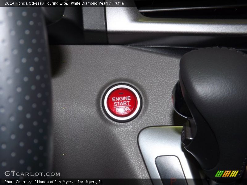 White Diamond Pearl / Truffle 2014 Honda Odyssey Touring Elite