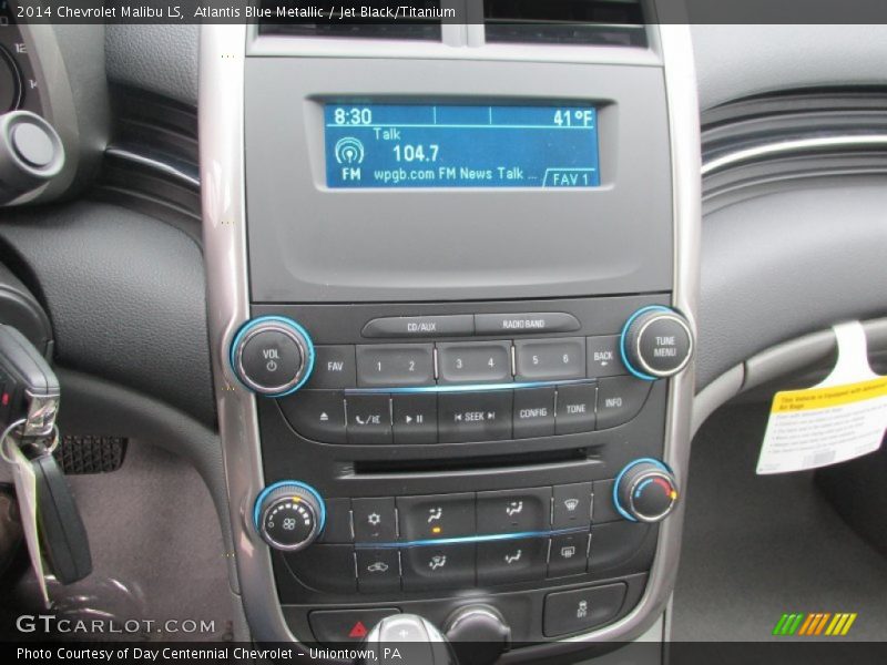 Atlantis Blue Metallic / Jet Black/Titanium 2014 Chevrolet Malibu LS