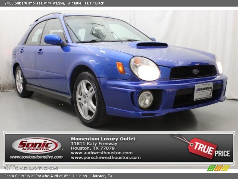 WR Blue Pearl / Black 2003 Subaru Impreza WRX Wagon
