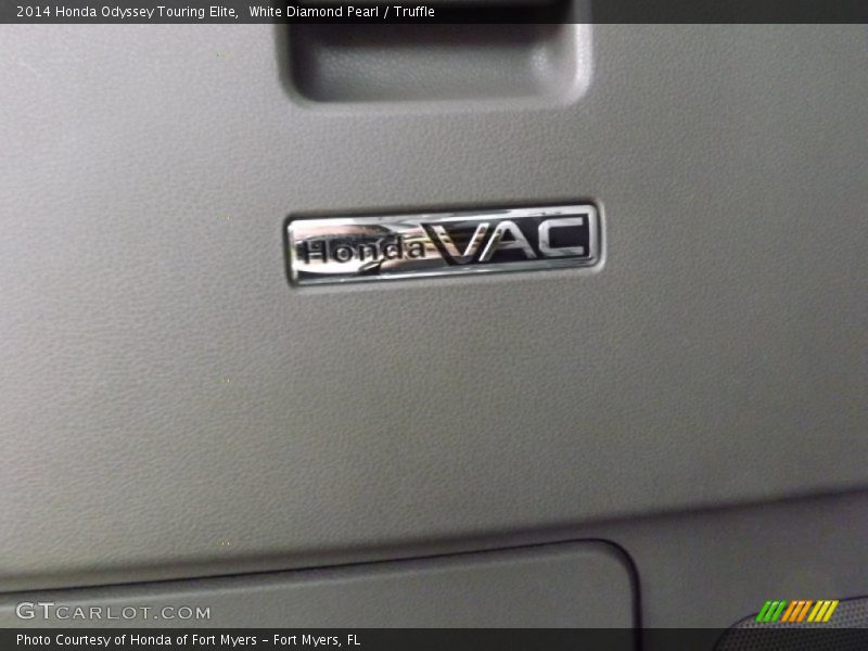White Diamond Pearl / Truffle 2014 Honda Odyssey Touring Elite