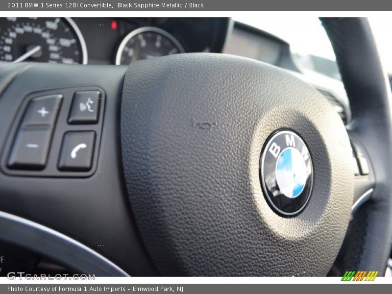 Black Sapphire Metallic / Black 2011 BMW 1 Series 128i Convertible