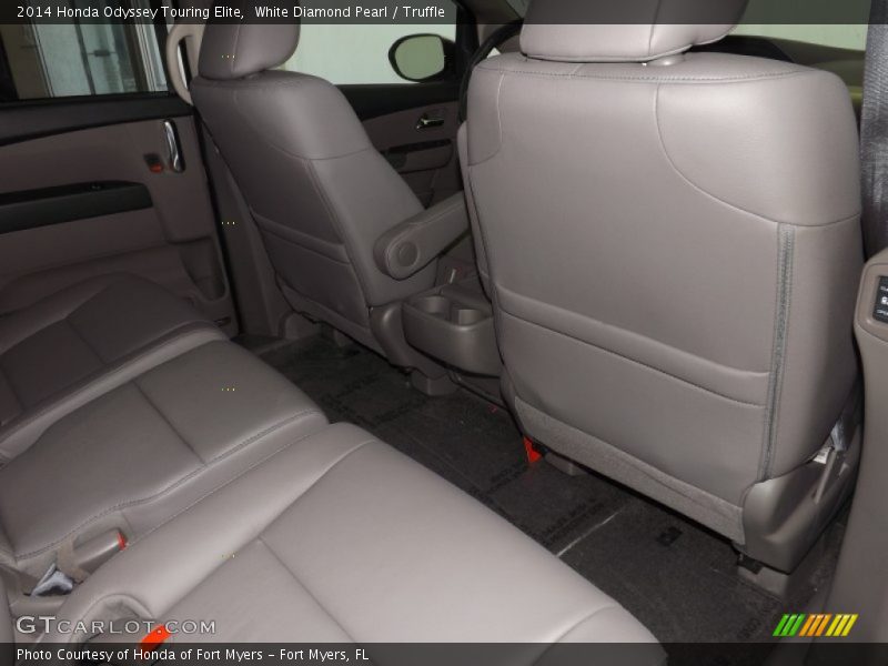 White Diamond Pearl / Truffle 2014 Honda Odyssey Touring Elite