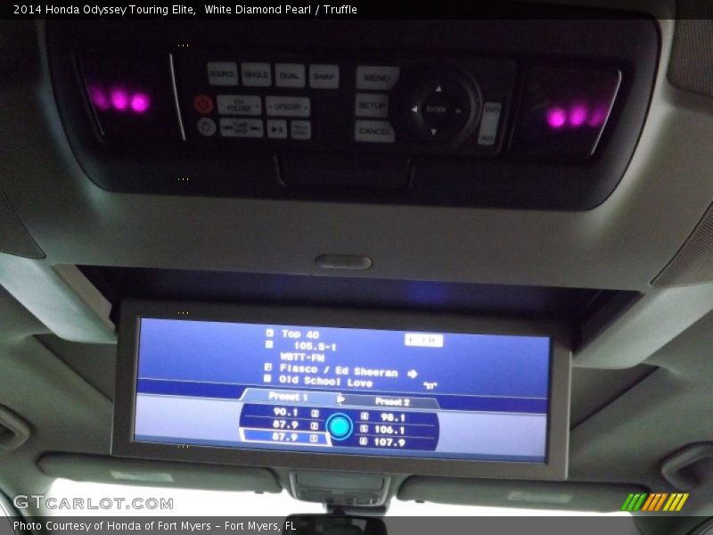 White Diamond Pearl / Truffle 2014 Honda Odyssey Touring Elite
