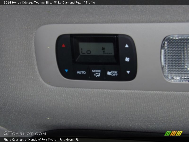 White Diamond Pearl / Truffle 2014 Honda Odyssey Touring Elite