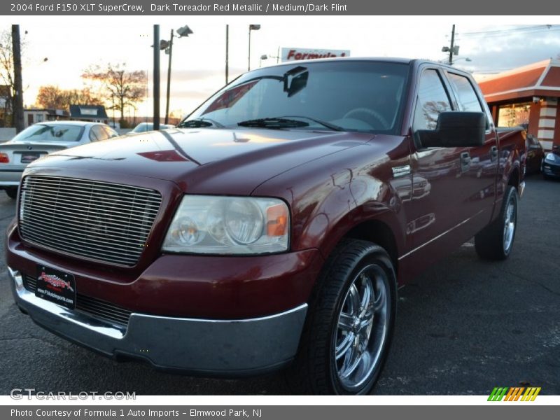 Dark Toreador Red Metallic / Medium/Dark Flint 2004 Ford F150 XLT SuperCrew