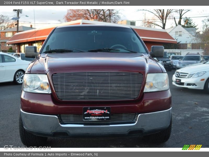 Dark Toreador Red Metallic / Medium/Dark Flint 2004 Ford F150 XLT SuperCrew