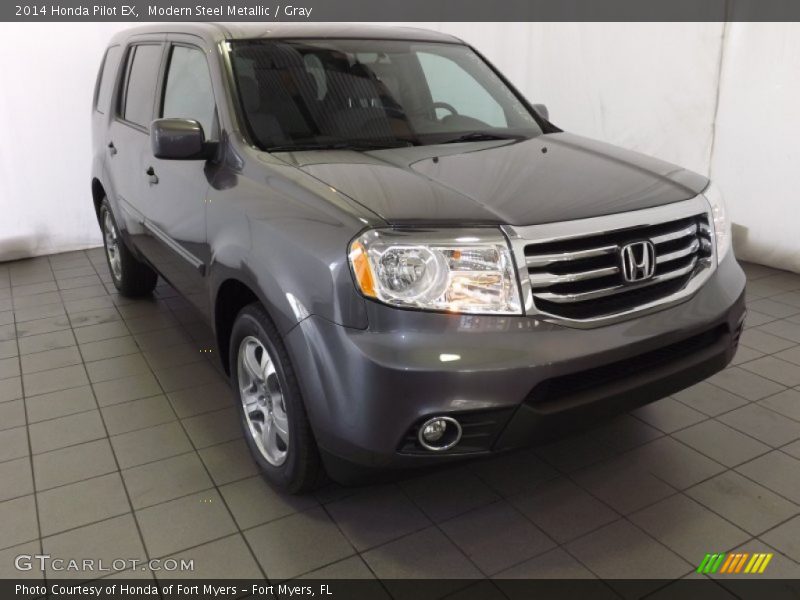 Modern Steel Metallic / Gray 2014 Honda Pilot EX