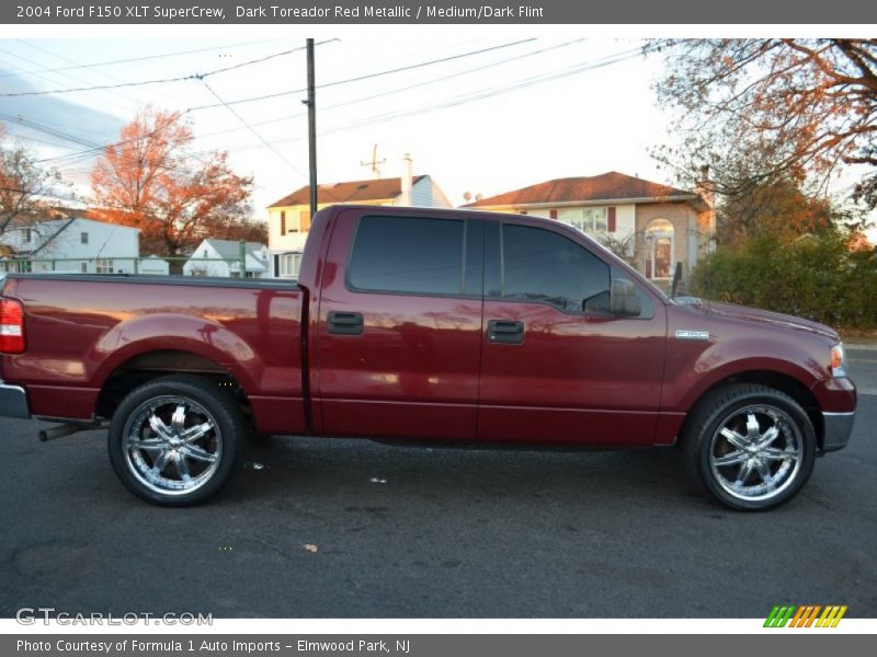Dark Toreador Red Metallic / Medium/Dark Flint 2004 Ford F150 XLT SuperCrew