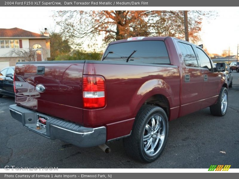 Dark Toreador Red Metallic / Medium/Dark Flint 2004 Ford F150 XLT SuperCrew