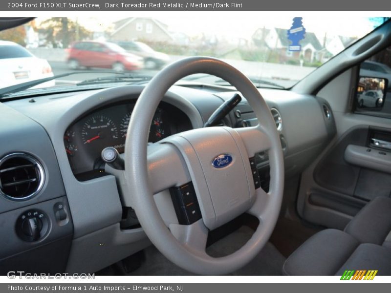 Dark Toreador Red Metallic / Medium/Dark Flint 2004 Ford F150 XLT SuperCrew