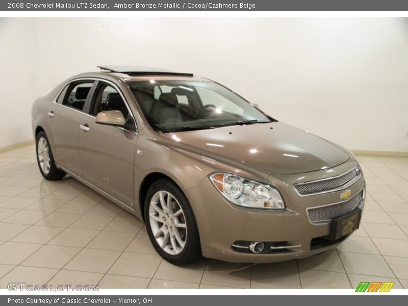 Amber Bronze Metallic / Cocoa/Cashmere Beige 2008 Chevrolet Malibu LTZ Sedan