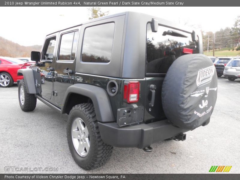 Natural Green Pearl / Dark Slate Gray/Medium Slate Gray 2010 Jeep Wrangler Unlimited Rubicon 4x4