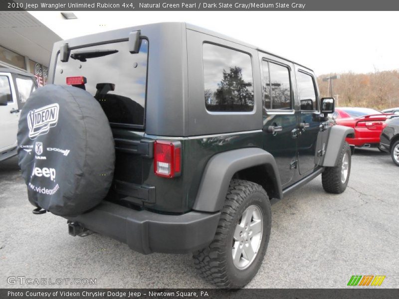 Natural Green Pearl / Dark Slate Gray/Medium Slate Gray 2010 Jeep Wrangler Unlimited Rubicon 4x4