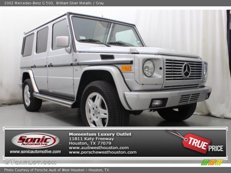Brilliant Silver Metallic / Gray 2002 Mercedes-Benz G 500