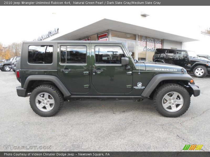 Natural Green Pearl / Dark Slate Gray/Medium Slate Gray 2010 Jeep Wrangler Unlimited Rubicon 4x4
