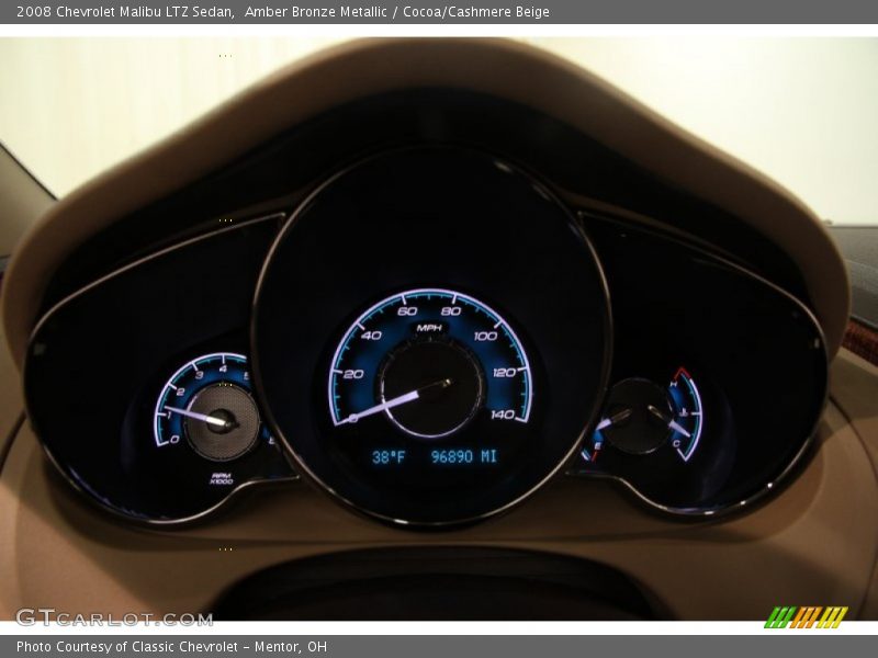 Amber Bronze Metallic / Cocoa/Cashmere Beige 2008 Chevrolet Malibu LTZ Sedan