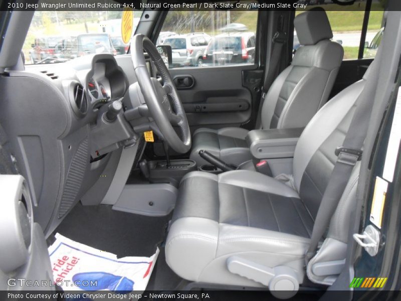Natural Green Pearl / Dark Slate Gray/Medium Slate Gray 2010 Jeep Wrangler Unlimited Rubicon 4x4