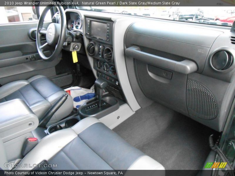 Natural Green Pearl / Dark Slate Gray/Medium Slate Gray 2010 Jeep Wrangler Unlimited Rubicon 4x4