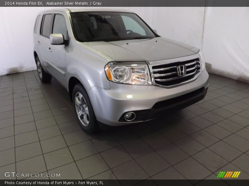 Alabaster Silver Metallic / Gray 2014 Honda Pilot EX