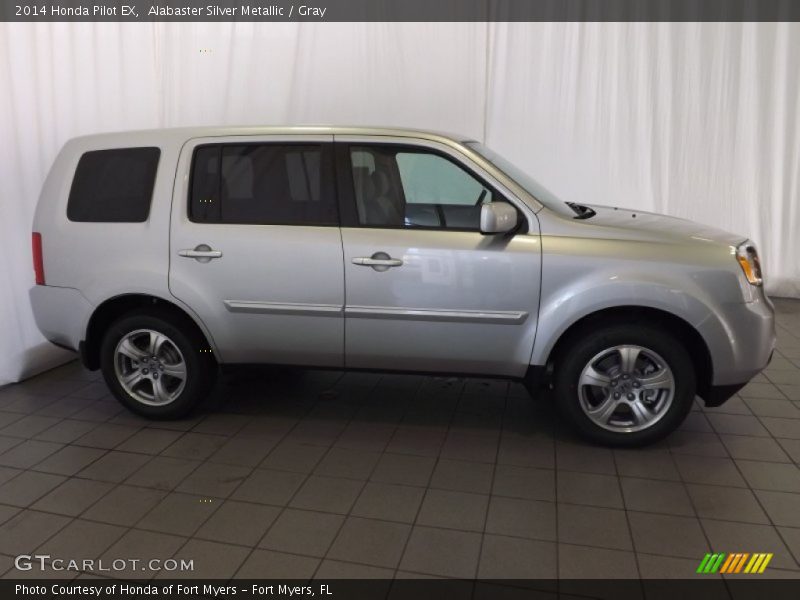 Alabaster Silver Metallic / Gray 2014 Honda Pilot EX