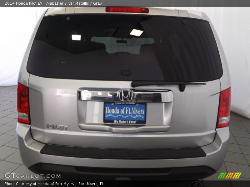 Alabaster Silver Metallic / Gray 2014 Honda Pilot EX