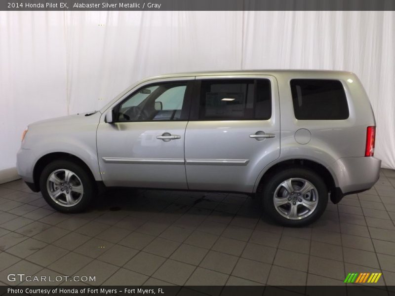 Alabaster Silver Metallic / Gray 2014 Honda Pilot EX