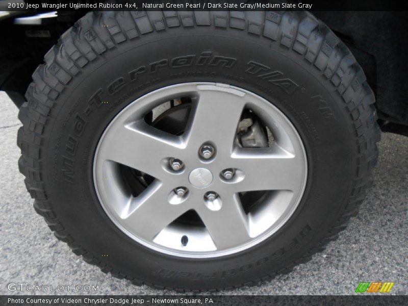 Natural Green Pearl / Dark Slate Gray/Medium Slate Gray 2010 Jeep Wrangler Unlimited Rubicon 4x4