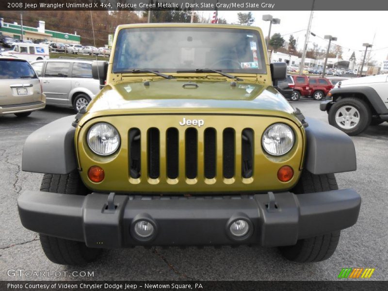 Rescue Green Metallic / Dark Slate Gray/Med Slate Gray 2008 Jeep Wrangler Unlimited X 4x4