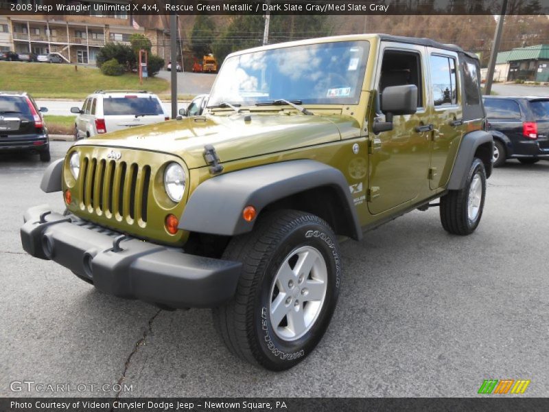 Rescue Green Metallic / Dark Slate Gray/Med Slate Gray 2008 Jeep Wrangler Unlimited X 4x4