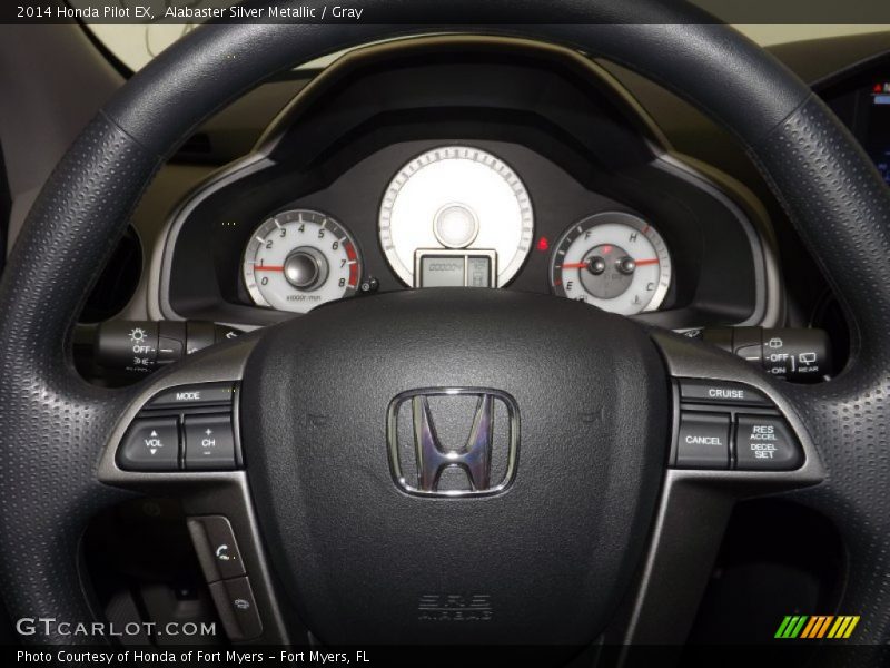 Alabaster Silver Metallic / Gray 2014 Honda Pilot EX