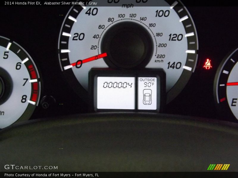 Alabaster Silver Metallic / Gray 2014 Honda Pilot EX
