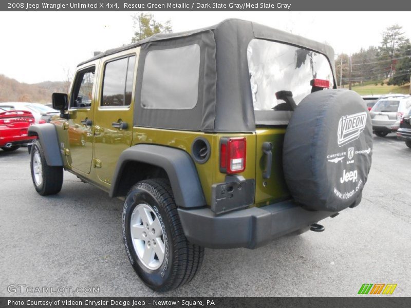 Rescue Green Metallic / Dark Slate Gray/Med Slate Gray 2008 Jeep Wrangler Unlimited X 4x4
