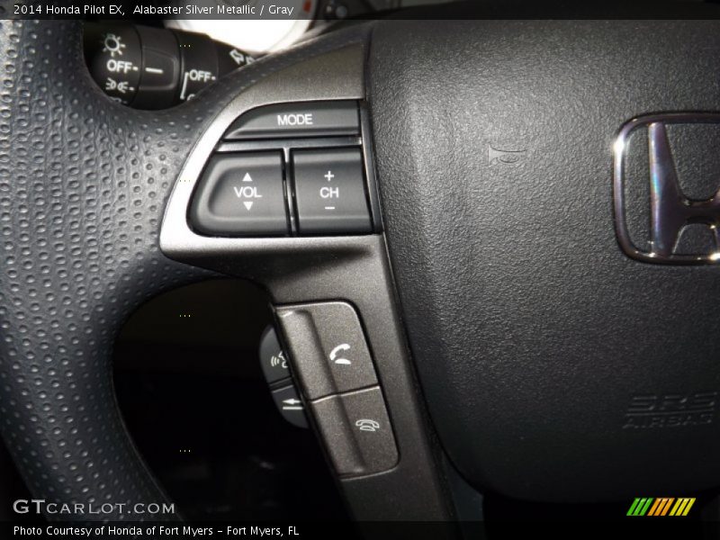 Alabaster Silver Metallic / Gray 2014 Honda Pilot EX