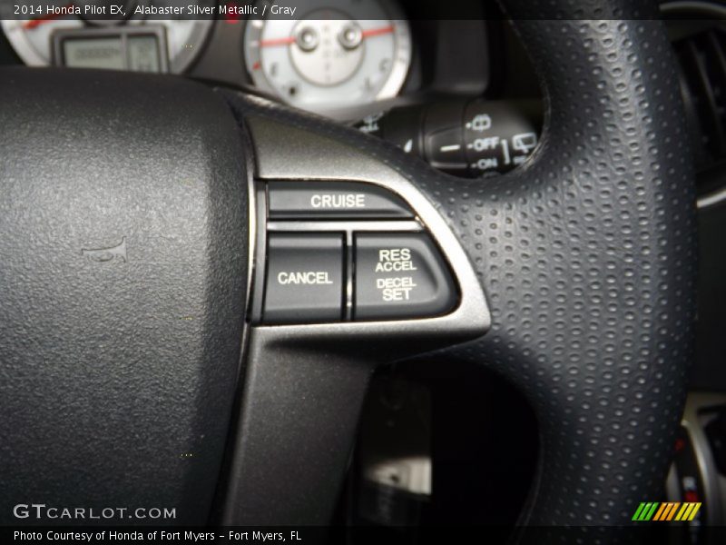 Alabaster Silver Metallic / Gray 2014 Honda Pilot EX